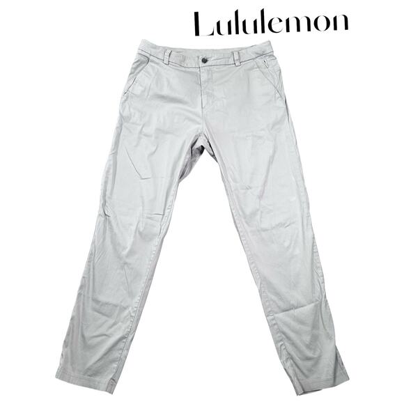Lululemon Commission Classic-Fit Pants Men’s 32 Beige Golf Chino Stretch Casual - Picture 1 of 12